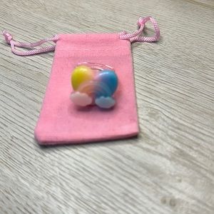 Sparklemuse Snow Cone Ring in blueberry lemonade